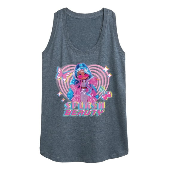 LOL OMG! Fashion Dolls - Splash Beauty w/ Butterflies & Hearts - Women's Racerback Tank Top