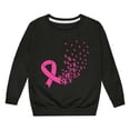 thumbnail image 3 of Boys Sweatshirts Kids Cancer Awareness Pullover Hoodless Long Sleeve Black 7-8 Years, 3 of 4