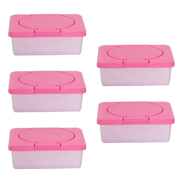 5X Dry & Wet Tissue Paper Case Care Baby Wipes Napkin Storage Box Holder Container