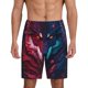 thumbnail image 1 of Balery Cool Wolf Head Pantalones cortos de pijama de punto de algodón para hombre con cinturilla y bolsillos-4X-Large, 1 of 6