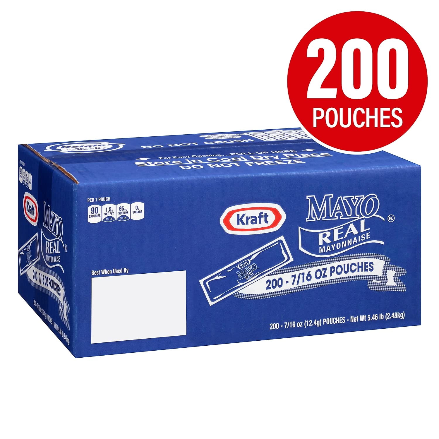 Mayo Real Mayonnaise Single Serve Packets, 0.44 oz, 200/Box (220-01118)