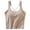 Khaki, variant on Built In Bra Top , Braless Tops for Women , Womens Shirt Women's Solid Color Beautiful Back Thin Shoulder Straps Waist Length Suspender Slim Fit Underwear Base Coat Sports Top