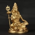 thumbnail image 2 of Small Mahayogi Shiva Brass Statue - Meditating Great Yogi Handcrafted Sculpture for Yoga Altar Home Decor, 2 of 10