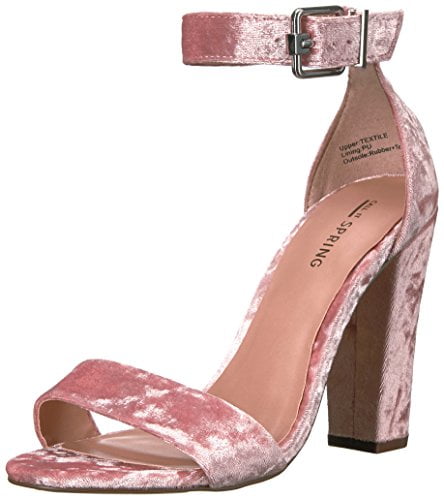 light pink block heels
