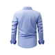 thumbnail image 4 of Blusa y camisa de manga larga con cuello vuelto para hombre, cárdigan liso de moda con cuello vuelto, camisa de negocios con botones, blusa de poliéster para hombre, 4 of 8