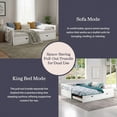 thumbnail image 3 of Alaterre Melody White Twin to King Daybed with Trundle and Storage Drawers, 3 of 8