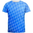 thumbnail image 1 of D20 Gamer Critical Hit and Fumble Blue Pattern All Over Mens T Shirt Multi MD, 1 of 2