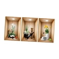 thumbnail image 2 of 3 piezas de pegatinas de pared Gloria calcomanías decorativas autoadhesivas 30 cm x 45 cm, 2 of 9