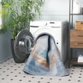 thumbnail image 5 of SAFAVIEH Tacoma Leon Traditional Machine Washable Area Rug, Blue/Gold, 9' x 12', 5 of 14