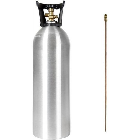 20 lb CO2 Tank New Aluminum CGA320 with SIPHON TUBE by Beverage Elements