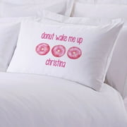 Personalized Donut Wake Me Up Standard Pillowcase