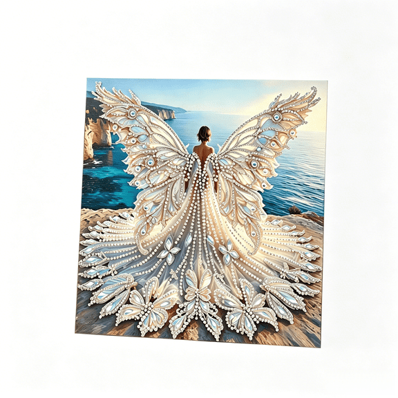 1pc Special Shaped Diamond Painting Kit DIY Pearl Bead Art Craft 25x25cm Frameless Canvas Wall Decor for Adults