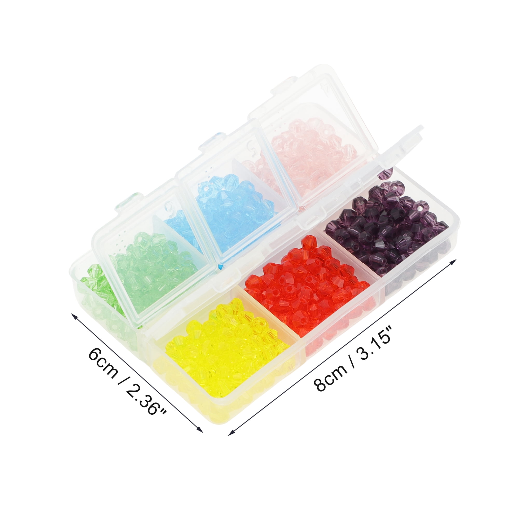Unique Bargains 600 Pcs 4mm Glass Beads for Jewelry Making DIY Crafts Assorted Color