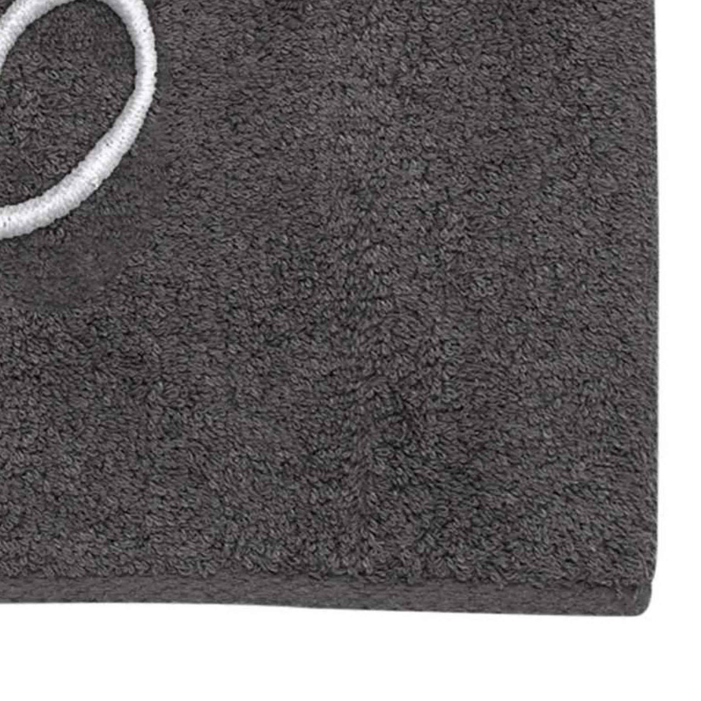 Avanti Linens  Granite/Silver Script Monogram Bath Towel Letter C - Bath Towel