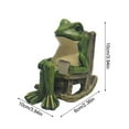 thumbnail image 3 of SLYNSHome Miniature Frog Garden Statue Decorations Fairy Garden Accessories Outdoor Lights Solar Garden Frog Decor Art Housewarming Gift for Patio,Yard,Lawn, 3 of 9