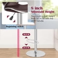 thumbnail image 4 of YRLLENSDAN Adjustable Bar Stools Set of 2 with Back and Footrest Comfy Curved Bar Chairs Set of 2 Kitchen Island Chairs with Metal Base Leather Upholstered Swivel Counter Height Stools,Brown, 4 of 7
