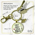 thumbnail image 5 of Fishing Dad Gutsy Goodness Bronze Metal Keychain Best Dad Teaches His Daughter How to Fish Adult Male Gift, 5 of 8