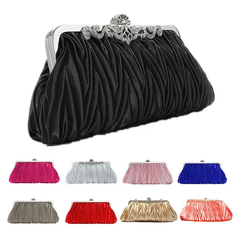 Fashion Black Gold Clutch Bags 2020 Metal Rhinestone Evening Party  Accessories