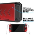 thumbnail image 4 of Switch Protective Case, Aluminum Alloy Hard Shell Anti Scratch Shockproof Cover Case for Switch Console and Joy-Con Controller, Red, 4 of 8