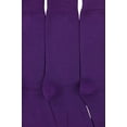 thumbnail image 2 of ToBeInStyle Pack of 3 Unisex Colorful One Size Fits Most Dress Crew Socks - Purple, 2 of 7