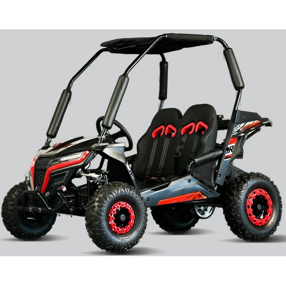 TrailMaster Cheetah 6 Youth Go-Kart - 163cc 5.5HP Engine, 4-Point Safety Belt, Remote Kill, Speed Governor, Suitable for Kids 6-12. (Red)