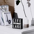 thumbnail image 5 of Zomyto 5"x5" Funny Lake House Wooden Box Sign Plaque Life is Better at the Lake Wood Box Sign, 5 of 6