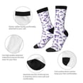 thumbnail image 4 of Honeii Lavender Flowers Print Adult Socks,Crew Socks,Casual Calf Socks,Daily Wear Socks for Men & Women, Perfect for Sports, Casual and Everyday Use, 4 of 6