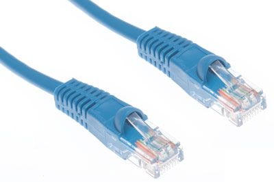 10 Foot Cat5e Patch Cable Blue Network Ethernet Cable 
