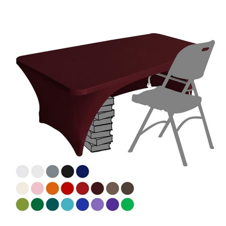 

Eurmax Spandex Table Cover Polyester Tablecloth Stretch Table Toppers Open Back
