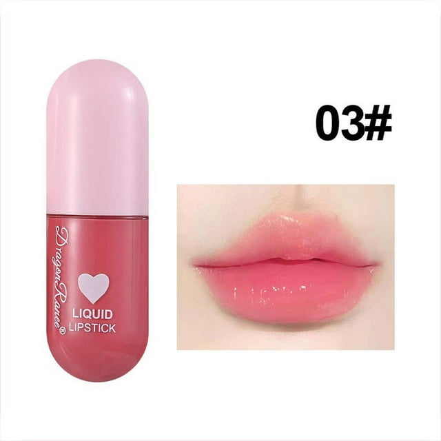 XWSHYW Lápiz Labial Lip Glaze Mirror Water Glossy Lip Glaze Brillo de Labios Aceite de Labios Hidratante Lindo Proyectil Brillo de Labios 4,5 Ml