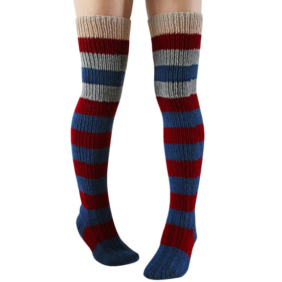 DQRPSEETB Stockings Stockings Cotton Ladies High Women Warm Socks the Girls Warm Thigh OVER KNEE Long Christmas Knit Socks Compression Socks for Women Mid Calf Gray