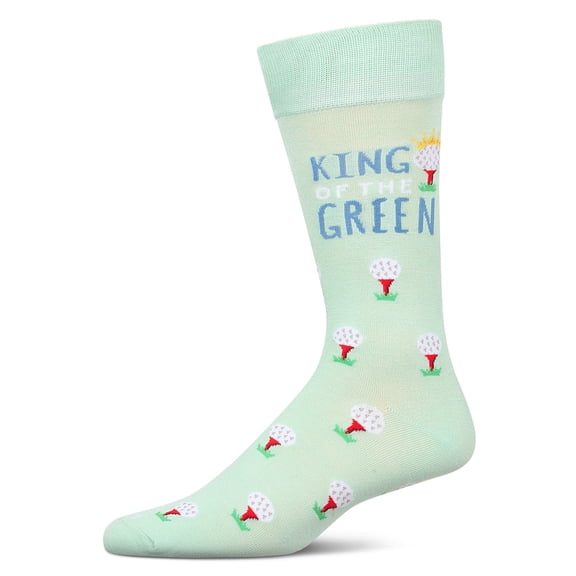 MeMoi Men's King of the Green Bamboo Crew Socks - Mens - Male, 10-13, Mint
