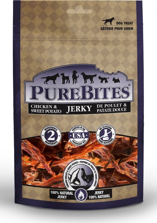 18.9 oz (3 x 6.3 oz) PureBites Chicken and Sweet Potato Jerky Dog