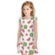 thumbnail image 1 of Fotbe Hand Drawn Watermelon Vestido de Dormir para Niñas de 3 a 10 Años, Mangas Cortas, Estilo Princesa, Pijama Camisón con Mangas Voladas-XX-Large, 1 of 6