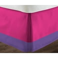 thumbnail image 3 of D.N.G. BEDDINGS 1 Piece Split Corner Two Tone Tailored Bed Skirt, King Size 8 Inch Deep Pocket, 800 Thread Count, 100% Egyptian Cotton, Solid Hot Pink/Purple Color., 3 of 3