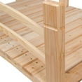 thumbnail image 3 of Shineco 4982N 6 ft. Cedar Garden Bridge, Natural, 3 of 5