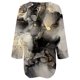 thumbnail image 3 of Gibobby Camiseta Powerblend con Cuello en V Top manga corta con cuello en V y manga con estampado tinte anudado para mujer(Negro,G), 3 of 5