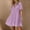 Purple, variant on TMOYZQ Dresses for Women Short Sleeve Babydoll Mini Dress Cover Up Button Down Flowy Beach Sundress