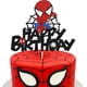thumbnail image 1 of Pastel de cumpleaños de SpiderMan de Disney para niños, decoración con bandera de pastel de 1-9 años, regalo de fiesta de superhéroes, 1 of 4