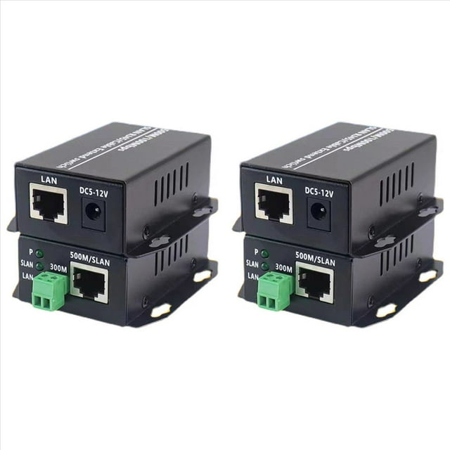 2X Ethernet over Twisted Pair Converter -Ethernet Extender over Twisted Line Phone Wire Line, RJ45 LAN Network Booster,4x IP Ethernet over Twisted pair Extenders,Black
