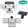 thumbnail image 3 of iMounTEK Solar Lights Outdoor 333 Led, Waterproof Solar Powered Motion Sensor Lights Wall Mount 2pcs, with 4 Adjustable Heads 3 Lighting Mode, 3 of 8
