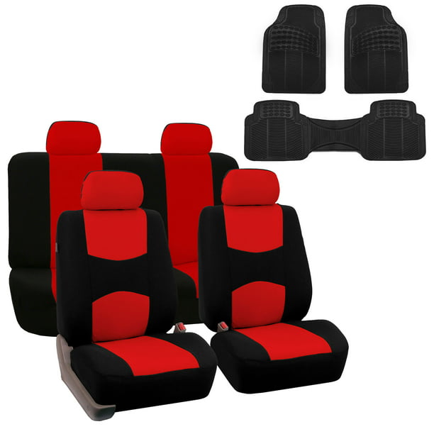 Car Seat Cover Full Set For Auto Fit Most With Floor Mat Red Com - What Are The Most Comfortable Seat Covers