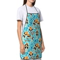 thumbnail image 4 of Yiaed Lovely Sea Otters Print Kitchen Apron with Hand Wipe Pockets,Big Pocket,Aprons for Women with Pockets, Waterproof for Cooking Baking, 4 of 7
