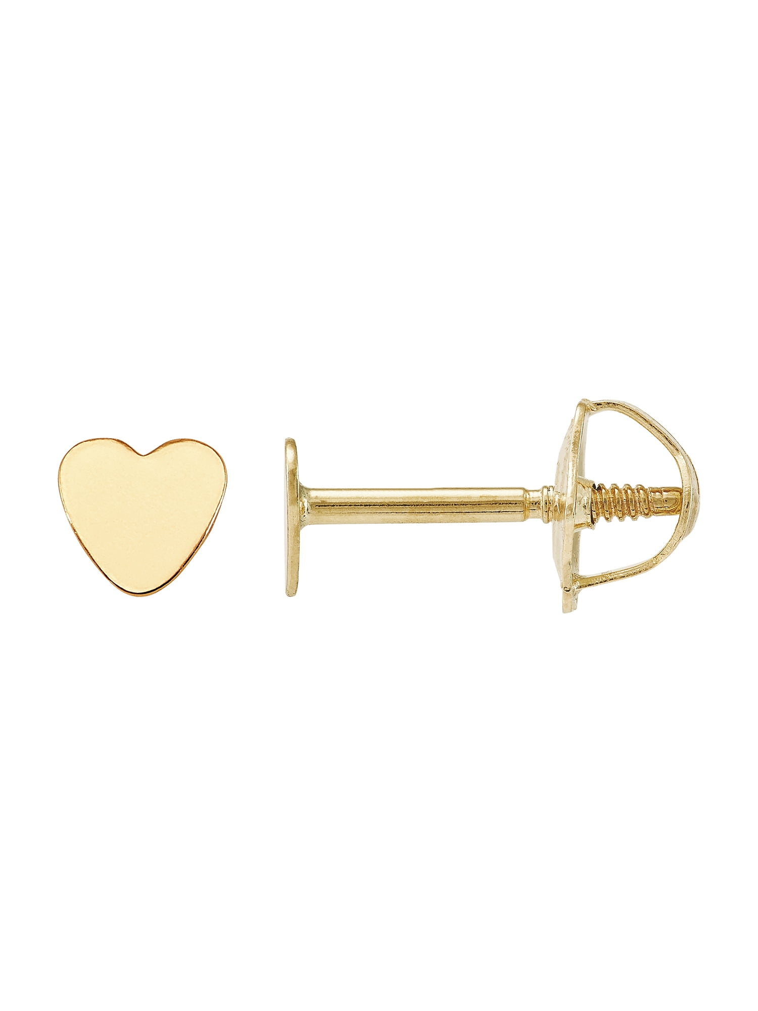 Brilliance Fine Jewelry Cubic Zirconia Studs,Cross,Heart Studs Set in 10K Yellow Gold