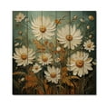 thumbnail image 3 of Designart "White And Teal Daisy Charm II" Landscapes Print on Natural Pine Wood, 3 of 5