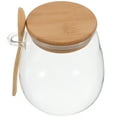 thumbnail image 1 of Glass Storage Jar with Sealed Lid Clear Glass Food Storage Canister Tea Coffee Jar with Spoon, 1 of 6