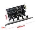 thumbnail image 3 of VIA VL805 Q6 Chip PCI-E 1X to USB 3.0 Expansion Card with 4 Ports, 5Gbps High-Speed Data Transfer, 5V/900mA USB Power Output, No External Power Required, Compact 12x6.7cm Design, Includes Driver CD, 3 of 6
