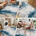 thumbnail image 6 of Navy Gold Gray Area Rugs 4x6 ft Abstract Art Mottled Old Gradient Color Washable Rug Non Slip Indoor Carpet Absorbent Floor Mat for Living Room Bedroom Dining Room, 6 of 9