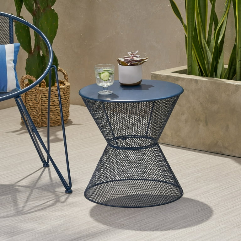 Doreen Modern Outdoor Iron Side Table Walmart