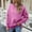 Hot Pink, variant on Axiiglly Sweatshirt for Women Casual Pullover Solid Color Crewneck Sweatshirt Long Sleeve Soft Loose Fit Sweatshirt Cotton Cute Fall Side Split Plain Sweatshirt